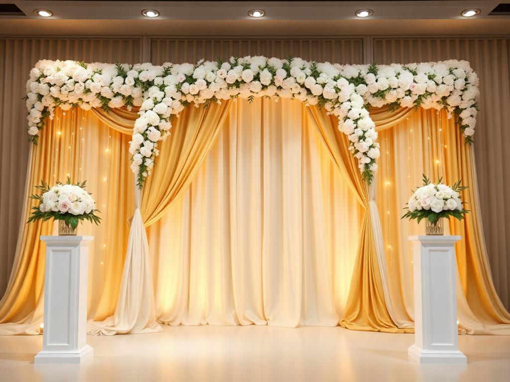 Gold drape stage