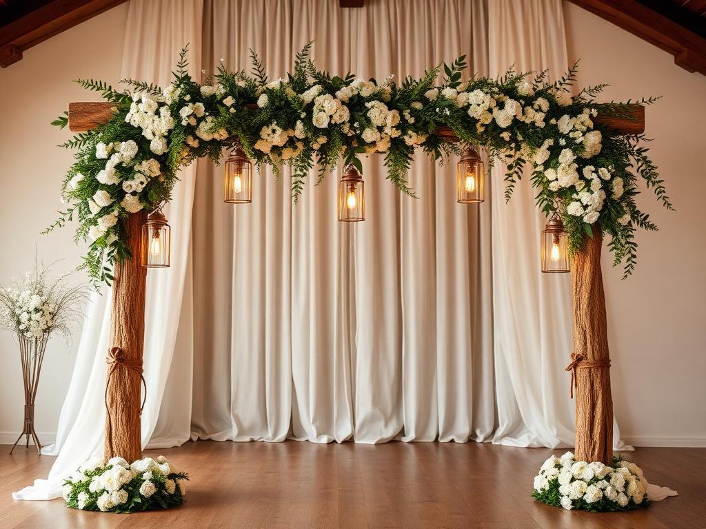 Rustic wedding arch